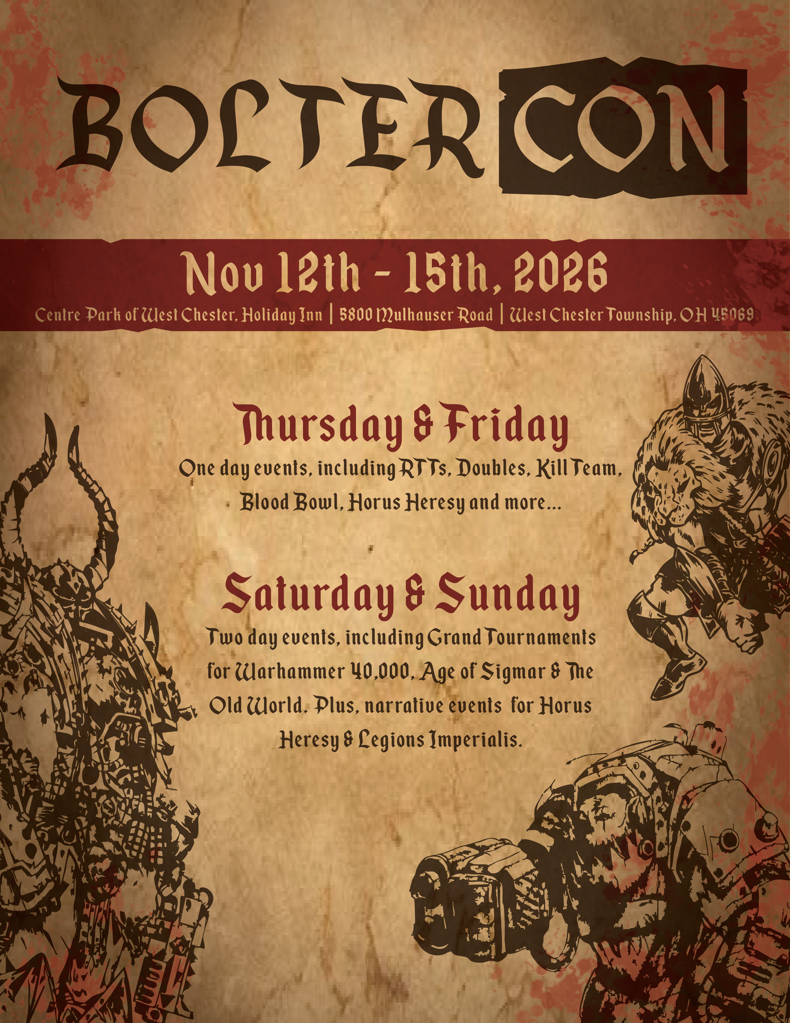 BolterCon 2026 save the date flyer